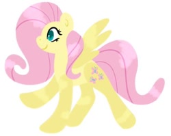 Size: 400x319 | Tagged: safe, artist:fluttershydaily, imported from derpibooru, fluttershy, balloon pony, inflatable pony, simple background, smiling, white background