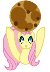 Size: 400x569 | Tagged: safe, artist:fluttershydaily, imported from derpibooru, fluttershy, :o, cookie, food, hooves up, open mouth, simple background, transparent background