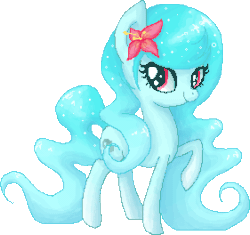 Size: 281x264 | Tagged: safe, artist:ne-chi, imported from derpibooru, oc, earth pony, pony, animated, blinking, commission, earth pony oc, flower, flower in hair, simple background, transparent background