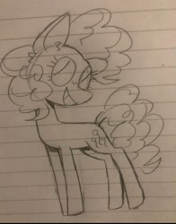 Size: 707x904 | Tagged: safe, artist:spidersdude, imported from derpibooru, pinkie pie, lined paper, solo, traditional art