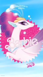 Size: 1080x1920 | Tagged: safe, imported from derpibooru, queen novo, seapony (g4), my little pony: the movie, barbie, barbie (movie), bubble, movie poster