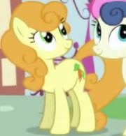 Size: 180x195 | Tagged: safe, imported from derpibooru, screencap, bon bon, carrot top, golden harvest, sweetie drops, earth pony, pony, friendship is magic, background character, background pony, cropped, female, mare, picture for breezies, solo focus