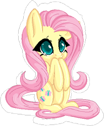 Size: 315x383 | Tagged: safe, artist:tami-kitten, imported from derpibooru, fluttershy, pegasus, pony, female, mare, raised leg, shy, simple background, solo, transparent background, wide eyes