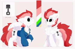 Size: 2048x1346 | Tagged: safe, artist:php146, imported from derpibooru, oc, oc only, oc:swift apex, pegasus, pony, clothes, cutie mark, hoodie, pegasus oc, pose, reference sheet, standing, wonderbolts, zipper