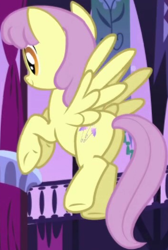 Size: 356x530 | Tagged: safe, imported from derpibooru, screencap, parasol, pegasus, pony, friendship is magic, background character, background pony, butt, cropped, featureless crotch, female, flying, mare, plot, solo, spread wings, wings