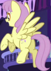 Size: 269x371 | Tagged: safe, imported from derpibooru, screencap, parasol, pegasus, pony, friendship is magic, background character, background pony, cropped, female, flying, mare, solo focus, spread wings, wings