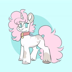 Size: 4096x4096 | Tagged: safe, artist:fizzlefer, imported from derpibooru, oc, oc only, pony, unicorn, bell, collar, solo