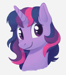 Size: 715x820 | Tagged: safe, artist:flightless-fox, imported from derpibooru, twilight sparkle, simple background, solo, wavy hair