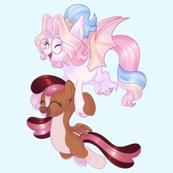 Size: 2500x2500 | Tagged: safe, artist:fizzlefer, imported from derpibooru, oc, oc only, oc:bitter glitter, bat pony, pegasus, pony, simple background, solo