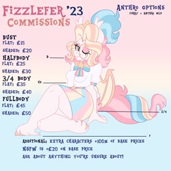 Size: 4000x4000 | Tagged: safe, artist:fizzlefer, imported from derpibooru, oc, oc only, oc:bitter glitter, anthro, bat pony, glasses, gradient background, price sheet, solo