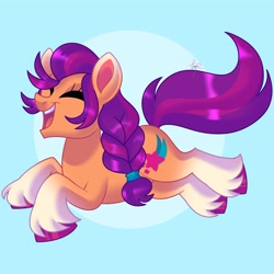 Size: 4000x4000 | Tagged: safe, artist:fizzlefer, imported from derpibooru, sunny starscout, earth pony, pony, g5, open mouth, solo