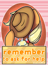 Size: 1280x1750 | Tagged: safe, artist:fluttershydaily, imported from derpibooru, applejack, earth pony, crying, hat over eyes, holding a hat, solo