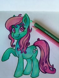 Size: 1536x2048 | Tagged: safe, artist:art_alanis, imported from derpibooru, minty, earth pony, pony, g3, solo, traditional art