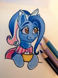 Size: 768x1024 | Tagged: safe, artist:art_alanis, imported from derpibooru, earth pony, pony, female, lesbian, marshmellow coco (g3), shipping, solo, traditional art