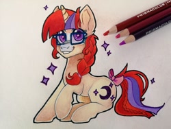 Size: 1024x768 | Tagged: safe, artist:art_alanis, imported from derpibooru, moondancer, pony, unicorn, solo, traditional art