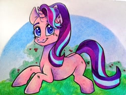 Size: 1024x768 | Tagged: safe, artist:art_alanis, imported from derpibooru, starlight glimmer, pony, unicorn, solo, traditional art