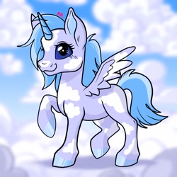 Size: 2048x2048 | Tagged: safe, artist:art_alanis, imported from derpibooru, alicorn, pony, cloud, neopets, sky, solo