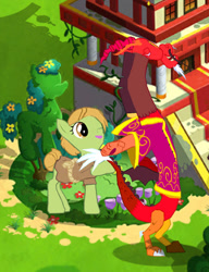 Size: 380x494 | Tagged: safe, imported from derpibooru, discord, pony, gameloft, my little pony: magic princess, waving