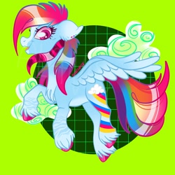 Size: 2048x2048 | Tagged: safe, artist:art_alanis, imported from derpibooru, rainbow dash, pegasus, pony, redesign, solo