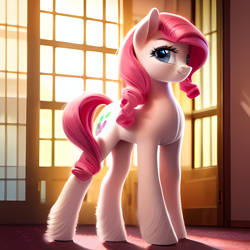 Size: 2048x2048 | Tagged: safe, imported from derpibooru, oc, earth pony, pony, ai content, ai generated, indoors, solo