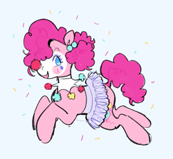 Size: 1286x1183 | Tagged: safe, artist:peachybats, imported from derpibooru, pinkie pie, earth pony, pony, clown, clown nose, red nose, simple background, solo