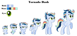 Size: 3548x1660 | Tagged: safe, artist:siriussentry, imported from derpibooru, oc, oc:tornado dash, pegasus, pony, 5-year-old, age progression, baby, baby pony, base used, female, filly, foal, mare, offspring, older, parent:rainbow dash, parent:soarin', parents:soarindash, simple background, transparent background