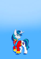 Size: 1431x2048 | Tagged: safe, artist:art_alanis, imported from derpibooru, shining armor, pony, unicorn, gradient background, solo