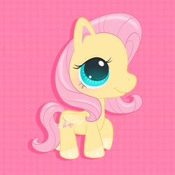 Size: 2048x2048 | Tagged: safe, artist:art_alanis, imported from derpibooru, fluttershy, pegasus, pony, cute, daaaaaaaaaaaw, pink background, shyabetes, simple background, solo