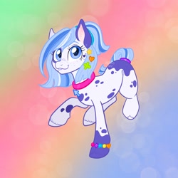 Size: 2048x2048 | Tagged: safe, artist:art_alanis, imported from derpibooru, oc, oc only, pony, bracelet, collar, gradient background, jewelry, solo