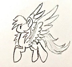 Size: 595x552 | Tagged: safe, artist:lunadorable, imported from derpibooru, rainbow dash, cute, pencil drawing, sketch, traditional art