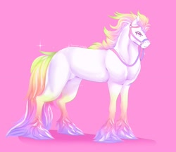 Size: 3000x2600 | Tagged: safe, artist:jezebel_remedy, imported from derpibooru, horse, pony, pink background, simple background, solo, star fable
