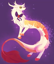 Size: 2940x3460 | Tagged: safe, artist:jezebel_remedy, imported from derpibooru, oc, oc only, draconequus, pony, purple background, simple background, solo