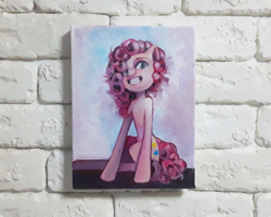 Size: 900x720 | Tagged: safe, artist:made_by_franch, imported from derpibooru, pinkie pie, pony, acrylic painting, smiling, solo, traditional art