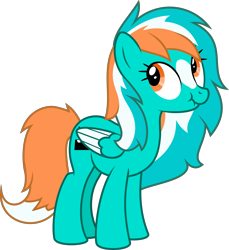 Size: 6037x6595 | Tagged: safe, artist:sollace, imported from derpibooru, oc, oc only, oc:phoenix redtail, pegasus, pony, .svg available, cute, liar face, looking back, lying, scrunchy face, simple background, solo, transparent background, vector
