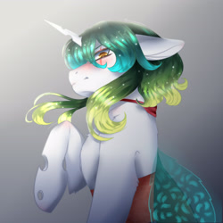 Size: 3189x3189 | Tagged: safe, artist:mantequiademani, imported from derpibooru, oc, oc only, changeling, pony, gradient background, solo