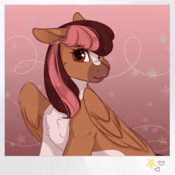 Size: 3189x3189 | Tagged: safe, artist:mantequiademani, imported from derpibooru, oc, oc only, pegasus, pony, gradient background, solo