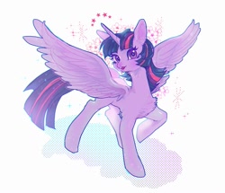 Size: 1500x1290 | Tagged: safe, artist:minunnu, imported from derpibooru, twilight sparkle, alicorn, pony, chest fluff, ear fluff, simple background, solo, twilight sparkle (alicorn), white background