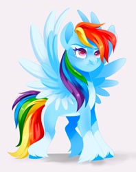 Size: 1626x2048 | Tagged: safe, artist:irusumau, imported from derpibooru, rainbow dash, pegasus, pony, simple background, solo, white background