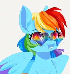 Size: 1942x2048 | Tagged: safe, artist:irusumau, imported from derpibooru, rainbow dash, pegasus, pony, glasses, simple background, solo, white background