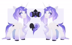 Size: 2048x1290 | Tagged: safe, artist:irusumau, imported from derpibooru, oc, oc only, pony, unicorn, reference sheet, solo