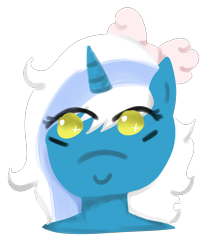 Size: 2006x2408 | Tagged: safe, artist:miuuiruma69, imported from derpibooru, oc, oc only, oc:fleurbelle, alicorn, pony, alicorn oc, bow, female, hair bow, horn, mare, simple background, smiling, solo, transparent background, wingding eyes, wings