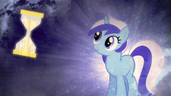 Size: 1920x1080 | Tagged: safe, artist:shelmo69, artist:tygerxl, edit, imported from derpibooru, minuette, pony, unicorn, abstract background, female, grunge, lighting, looking up, mare, smiling, solo, wallpaper, wallpaper edit