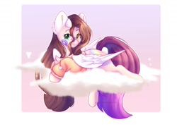 Size: 1500x1100 | Tagged: safe, artist:cofiiclouds, imported from derpibooru, oc, oc only, pegasus, pony, cloud, solo