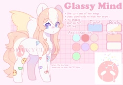 Size: 1600x1100 | Tagged: safe, artist:cofiiclouds, imported from derpibooru, oc, oc only, oc:glassy mind, earth pony, pony, reference sheet, solo
