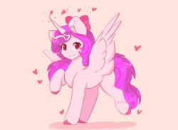 Size: 1500x1100 | Tagged: safe, artist:cofiiclouds, imported from derpibooru, oc, oc only, alicorn, pony, pink background, simple background, solo