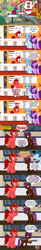 Size: 1024x6224 | Tagged: safe, artist:jasperpie, imported from derpibooru, oc, oc:aramau, oc:casper cake, oc:eliyora, oc:hoofio, oc:jasper pie, oc:lightning rod, oc:night mist, oc:rail spike, oc:sapphire heart song, comic, cute, fez, flamethrower, hat, international house of no yeah, ocbetes, pie's pizzeria, pizzeria, weapon