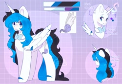 Size: 1600x1100 | Tagged: safe, artist:cofiiclouds, imported from derpibooru, oc, oc only, alicorn, pony, reference sheet