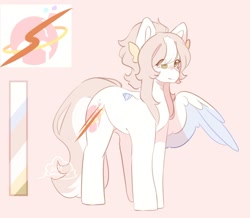 Size: 1119x975 | Tagged: safe, artist:cofiiclouds, imported from derpibooru, oc, oc only, oc:glassy mind, pegasus, pony, pink background, reference sheet, simple background, solo