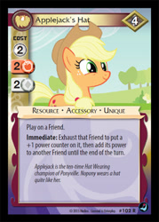 Size: 344x480 | Tagged: safe, imported from derpibooru, applejack, the last roundup, applejack's hat, ccg, cowboy hat, crystal games, enterplay, hat, merchandise, smiling, solo