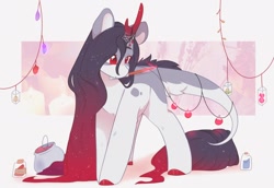 Size: 1600x1100 | Tagged: safe, artist:cofiiclouds, imported from derpibooru, oc, oc only, pony, unicorn, long tail, solo, tail